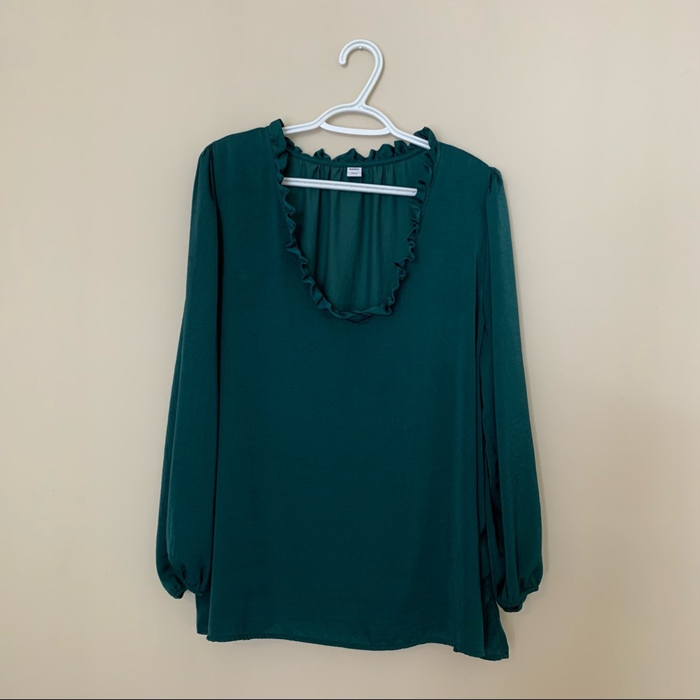 Emerald Green Long Sleeve Blouse